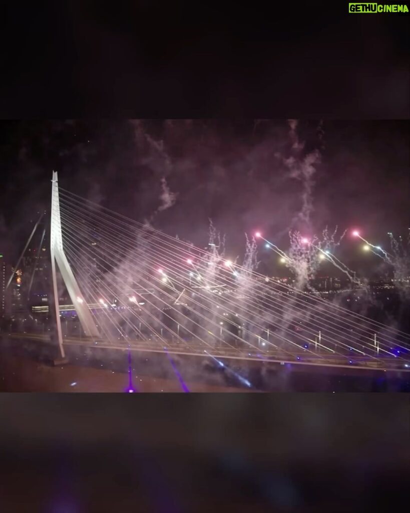 Martin Garrix Instagram - very honoured to do the music for the Dutch National Fireworks this year!!! big thanks to Mr Aboutaleb & the city of Rotterdam! Erasmusbrug