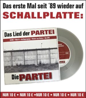 Martin Sonneborn Instagram - Achtung, Durchsage! Jetzt neu in der Zentralen Bezugsstelle für PARTEI-Material: Das Lied der PARTEI. Mit SLIME, Bela B, Antilopengang, Rainer von Vielen, KPC