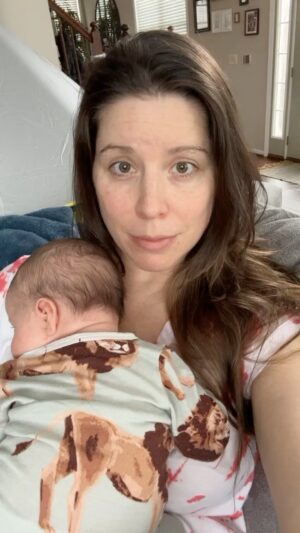 Mary Katharine Ham Instagram - I guess if I gotta be woken up by someone several times per night, he might as well be cute!