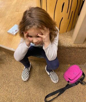 Mary Katharine Ham Instagram - Who among us has not become overwhelmed by the wealth of choices @barnesandnoble? We had to put a timer on picking something out with her gift certificate. 😂 📚💙