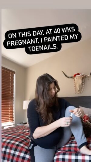 Mary Katharine Ham Instagram - The impossible due date to-do item. BUT I DID IT. 💅🏻 #thirdtrimester #pregnancy #fourthkid