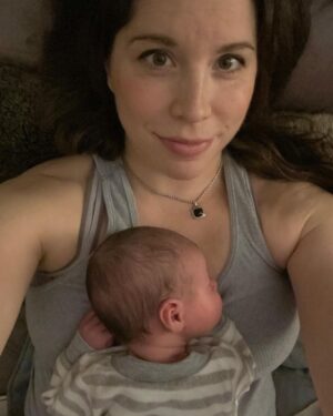 Mary Katharine Ham Instagram - One week home, one college football national championship ❤️🏈🖤, zero good pics of all 4 kids together. 🤷🏻‍♀️ Everyone is still hanging in there! Cal has met his grandparents and a whole zoo of cousins. He is a calm baby and a solid sleeper so far and his mother thanks him for it. 💙 Thanks to Steve and then my parents and now his parents helping us out, and my sweet Mama friends for sending food, all letting me hang out in bed with a newborn, read mysteries, and get rest!