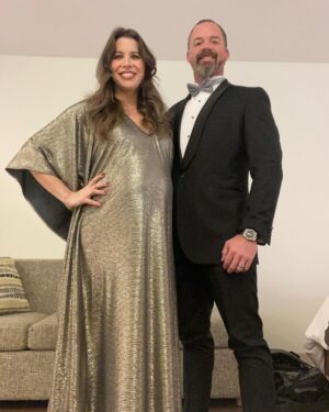 Mary Katharine Ham Instagram - Very pregnant but make it formal. 💅🏻💃🏻🎄 Always an honor to be at the  @travismanionfoundation Gala!