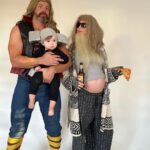 Mary Katharine Ham Instagram - Thor’s Hammer has a breakdown. She was not here for blonde, superhero parents. Also, I was lazy with this baby and did not train her to tolerate cute hats, so when I tried to put a beanie on her with a styrofoam hammer pinned to it, turns out she didn’t want it on. Go figure! Shout-out to Steve for handling a lot of the Thor costuming. I did 6 costumes for the family last year 8 days postpartum and I was kinda in need of a break. He also worked hard on his arms so as not to be shamed by Hemsworth, and I worked very hard on this belly so as not to be shamed by the Marvel costume/prosthetics department. #avengers #thorloveandthunder #marvel #halloweencostume