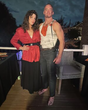 Mary Katharine Ham Instagram - Is it a Halloween party or a Christmas party? Thanks @bethanyshondark for the shot! #yippeekiyay