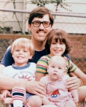 Mary Katharine Ham Instagram - Happy Father’s Day to my dad, from whom I got my classic sense of style, a tendency to say “what? You didn’t know that?” to my kids about things that happened long before they were born and they’d have no way of knowing, and my love of a good DIY, 85-93% completed. He most recently helped me get a nursery in order for these two babies, which I believe is the third nursery of mine he’s worked on. Thanks for everything, Daddy!