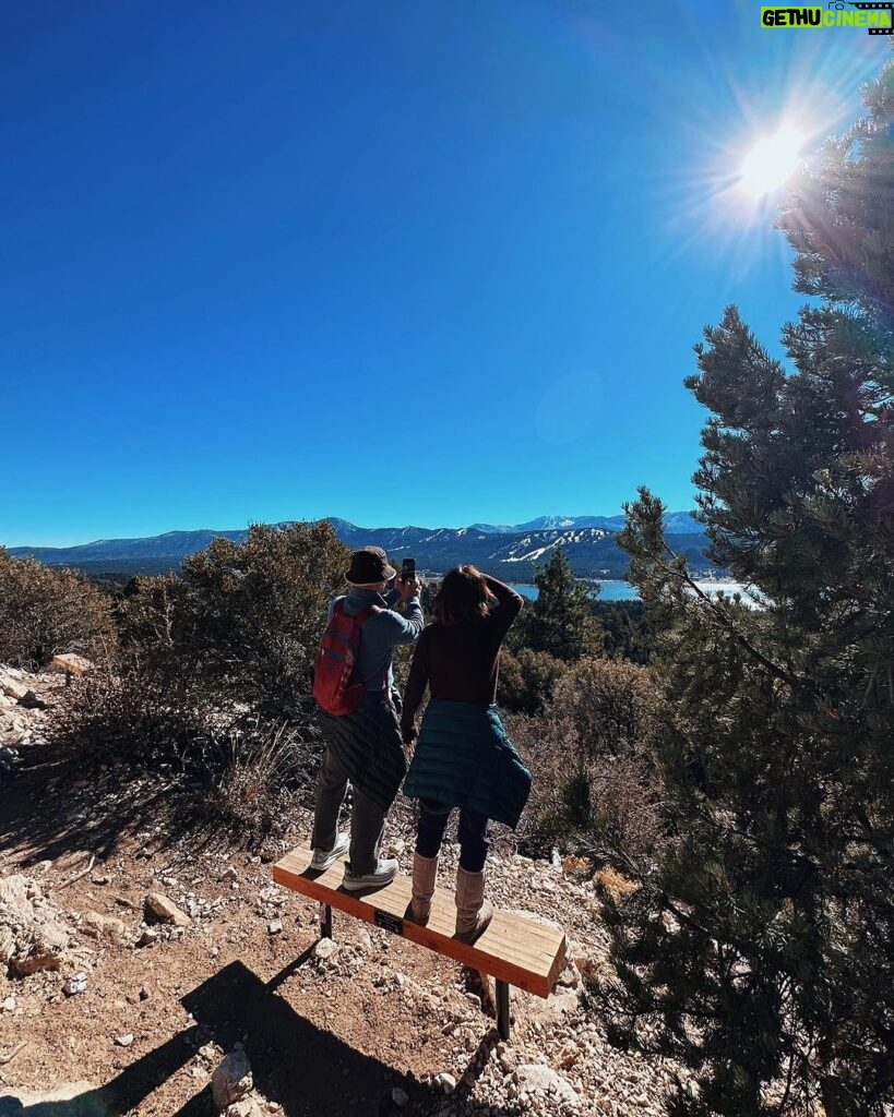 Maudy Ayunda Instagram - The Hike: Choi family edition ☀🏞 Big Bear Lake, California