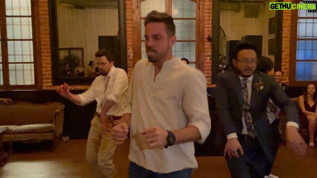 Maurissa Tancharoen Instagram - They still got it. @ktanch and his back in the day boys breaking it down for his wife @ashleyedner at their wedding. 💕