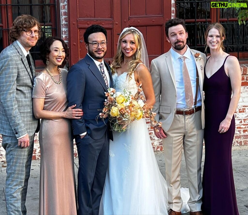 Maurissa Tancharoen Instagram - This Valentine’s Day, our entire family is over the moon that @ktanch and @ashleyedner are finally Mr. and Mrs. Tancharoen. What a magical night, what a wonderful life. I love you bro and sis! Carondelet