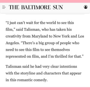 Max Talisman Instagram - Had the most spectacular time chatting with the @baltimoresun about @thingslikethismovie and what growing up as a Maryland boy was like! Swipe to check out the full thing and go @orioles!! ❤️‍🔥💫

Photo by @eyeattracti0n 
Styling by @styledbyambika 
Makeup and grooming by @robertti