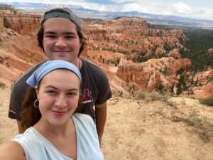 Maxwell Acee Donovan Instagram - HAPPY EARTH DAY! This is from a trip we took last summer to Bryce Canyon National Park! We are constantly in awe of the beauty of nature. Please help us help Earth by making a donation this Earth Day. 🌍💙 Link in bio! #EarthDay #NaturesNegotiators #BryceCanyon #EarthsBeauty #Preservation 

(Regarding the last video: we love Earth so much we snuck our cat into a national park so she could enjoy it too! Donate, donate now. Or else the cat gets it.)

(Also also, don’t mention that my sister posted this before me cause she’ll say I’m not as cool as her 😐)