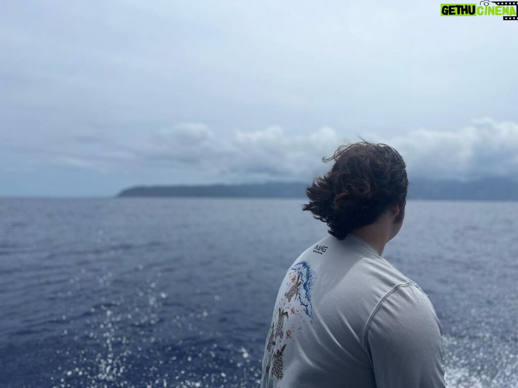 Maxwell Acee Donovan Instagram - Had to share this majestic photo in my @manggear !! literally the best shirt ever 🤙 go check them out, they’re a fantastic company doing some amazing work (and their shirts are 🔥) Oahu, Hawaii