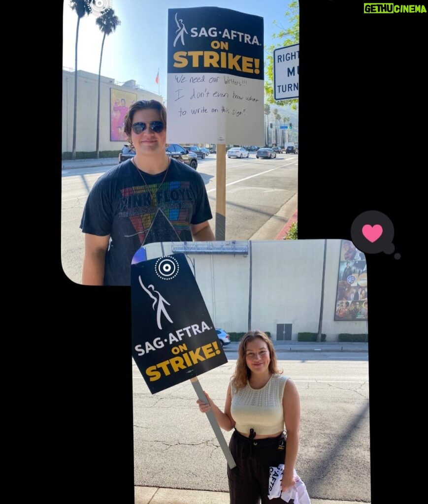 Maxwell Acee Donovan Instagram - Picket pt.2 So incredible to see so many idols on the picket line!! Y’all are amazing! Los Angeles, California