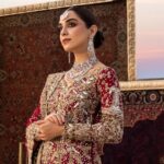 Maya Ali Instagram - Surkh | Bridals 2024 The "Surkh" collection pays homage to the royal voyage of classic red bridals inspired by luxury celebrating the enchanting myths and tales of the subcontinent told through threads and finest craftsmanship of the artisans imbibing seamless fusion of edgy classicism and elegant modernity. The adorned modern bride of today twirls like a dervish spellbound quintessentially by tunes of eternal love, traditions, and hope. Each ensemble is magistically laden with age-old techniques and tankaas of embellishment. The regal drapery adds grandeur and paints a flawless realm of festivity and glamour. Available Online! Muse: @official_mayaali Styling: @sararohaleasghar Photography: @azeemsaniofficial Videographer: @muzammilgarewal Makeup: @ayanamir.thestylist Jewellery: @farhatalijewellers Art Direction: @saadamjed16 Coordination: @naheedqaziofficial #SRA #SaraRohaleAsghar #pakistanicouture #weddings #Bridals2024 #SurkhCollection #weddingwear #pakistaniwedding #fashionista #traditional #bridestoday #festive #couture