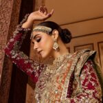 Maya Ali Instagram - Surkh…🌹 Coming Soon! Styling: @sararohaleasghar Photography: @azeemsaniofficial Makeup: @ayanamir.thestylist Jewellery: @farhatalijewellers Art Direction: @saadamjed16 #SRA #SaraRohaleAsghar #pakistanicouture #weddings #Bridals2024 #SurkhCollection #comingsoon #weddingwear