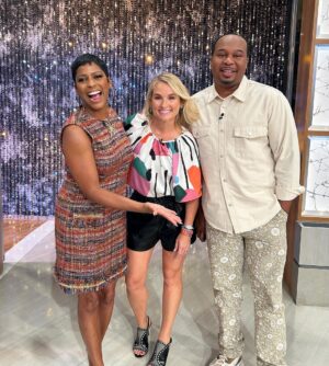Meaghan B. Murphy Instagram - I should write a caption...

📸 #1: Post-show glow! 🤩 Tamron said my outfit was VMA-worthy. YAY! I told her I was an MTV host in the 90s. Woot! Roy was a good sport with really fun pants. I'm going to help him shop for new dishes.
P.S. 🛍️ Use code MEAGHAN15 to save 15% at @crosbybymollieburch 

📸 #2: Me aggressively fan-girlling over Cedric the Entertainer. I look like I bite. 🧛🏻‍♂️ LOL

📸 #3: Attempting a Cedric selfie with my short arms.

📸 #4: Success!

📸 #5: Hanging with Saint who totally humored me when I said, "I'm not cool. Can you just tell me why you're amazing so my kids don't call me lame when they see you on the show and realize I didn't get a pic?!" By the way, turns out he's an INCREDIBLE singer. 🎤👩‍🎤His magical voice sneaks unexpectedly out of his body and gives you shivers. 

📸 #5: Reunited with producer extraordinaire @marcandrewlupo 🙌🏽

📸#6 My own dressing room 🎤 ⬇️😊

#tamronhall #cedric #tv #ootd #mtv #tamronhallshow