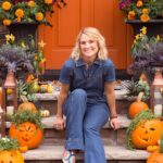 Meaghan B. Murphy Instagram - Pick my Halloween 🎃 headshots 📸: A. Awkwardly holding a pumpkin B. Aggressively putting my thumbs in my pockets C. Chillin’ on the stoop in a denim jumpsuit that is cute until you have to pee D. Hands on your knees, hands on your knees—isn’t that from a party song?!? #halloween #halloweenheadquarters #headshots #editorsletter #halloweenqueen #headshot Halloween Headquarters