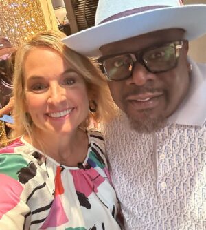 Meaghan B. Murphy Instagram - I should write a caption...

📸 #1: Post-show glow! 🤩 Tamron said my outfit was VMA-worthy. YAY! I told her I was an MTV host in the 90s. Woot! Roy was a good sport with really fun pants. I'm going to help him shop for new dishes.
P.S. 🛍️ Use code MEAGHAN15 to save 15% at @crosbybymollieburch 

📸 #2: Me aggressively fan-girlling over Cedric the Entertainer. I look like I bite. 🧛🏻‍♂️ LOL

📸 #3: Attempting a Cedric selfie with my short arms.

📸 #4: Success!

📸 #5: Hanging with Saint who totally humored me when I said, "I'm not cool. Can you just tell me why you're amazing so my kids don't call me lame when they see you on the show and realize I didn't get a pic?!" By the way, turns out he's an INCREDIBLE singer. 🎤👩‍🎤His magical voice sneaks unexpectedly out of his body and gives you shivers. 

📸 #5: Reunited with producer extraordinaire @marcandrewlupo 🙌🏽

📸#6 My own dressing room 🎤 ⬇️😊

#tamronhall #cedric #tv #ootd #mtv #tamronhallshow