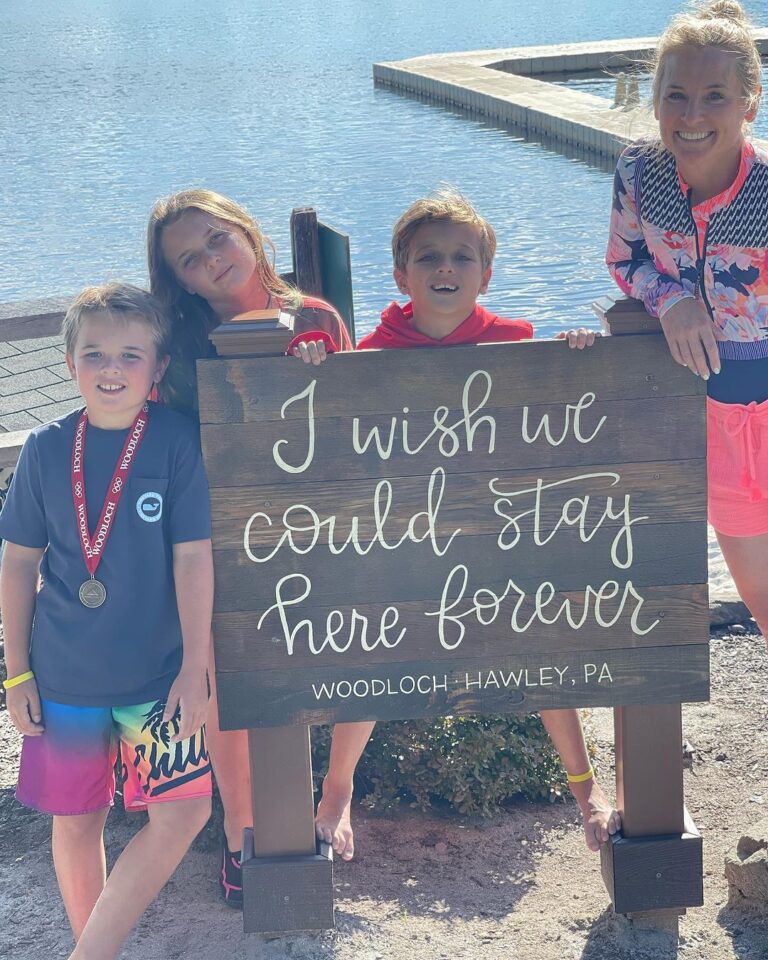 Meaghan B. Murphy Instagram - This is YOUR sign to plan a family vacation! Traditions aren't just the things we do, they're a special kind of glue that sticks us together. And @woodloch you're stuck with Team Murphy. After our 8th trip (SWIPE!) to what is basically epic summer camp for families, we can't imagine a world without crumb cake, dock jumps, horse races, gold medals...and these photos. #grateful #familyovereverything #familytradition #familytraditions #woodloch #woodlochpines #mywoodlochstory #poconos #poconomountains #lakelife Woodloch Resort