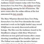 Megan Park Instagram - Another award?! So moved and honored to also accept the Audience Choice Award for The Fallout from @sxsw but it’s not without a heavy heart. I wish The Fallout was a movie about a problem we USED to have... but clearly, this is not the case. Something. Must. Change. 💔