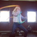 Megan Park Instagram - When @officialmadeleinemcgraw and I casually ribbon freestyled at 8:45am waiting for @maddi_burg to arrive (and @eloise.mumford took secret video thank god)