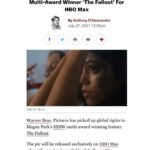 Megan Park Instagram - Thrilled to finally announce that “The Fallout” has found the most incredible home at Warner Bros & @hbomax PINCH ME?! Thank you to everyone involved in this film every step of the way ❤️