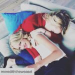 Megan Park Instagram - We hate playing sisters, we hate cuddling and we r clearly miserable 😝😉😍 @merediththeweasel Park City, Utah