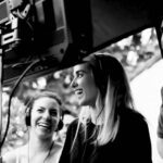 Megan Park Instagram - Bts on a recent shoot w the A team, producer genius @sammifarber and DP genius @patrick_jones whom I’m incredibly grateful for ❤️ (filmmaking is a TEAM sport)