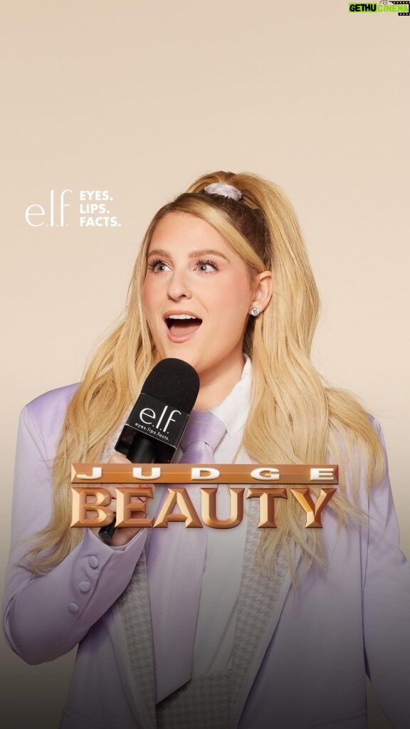 Meghan Trainor Instagram - I’m reporting live from e.l.f. Court for the Big Game and you better tune in Feb 11…  ✨ @elfcosmetics #eyeslipsfacts