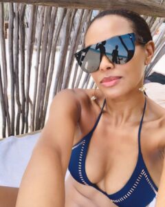 Melanie Liburd Instagram - Catching those LA autumn rays on this birthday eve. Wow what a year of craziness and blessings ✨✨✨ #scorpioseason Los Angeles, California