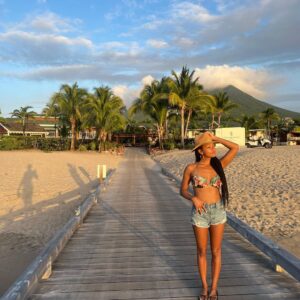 Melanie Liburd Instagram - What a beautiful adventure the last week has been. The more I come to this stunning island the more I fall in love with it. It's powerful grounding energy always feels like coming home. Big thank you to @fsnevis for making this such a special and magical trip. The incredible staff now feel like family too! See you all very soon #fsnevis ✨🧡
