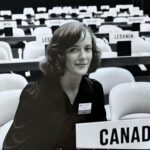 Melanie Scrofano Instagram - 1) My mom at 17 working as an interpreter for the UN. Also she told off a delegate who was being a douche, which apparently was frowned upon. 2) Me as a grown ass adult. Plot twist: it’s my mom’s sweater. Bonne fête maman ♥️♥️♥️♥️♥️💪💪💪💪💪💪