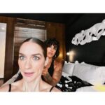 Melanie Scrofano Instagram - TIFF bts 1) my car didn’t arrive on time so my heroes drove me and it was so much better that way 2) @mar_gordon and @aniyanandybeauty made me look good and we had fun doing it 3) The red dress was another option but I panicked and made them choose and they chose…. 4)blue 5) not mad about it 6) to get to @etcanada we had to walk through a gym so I got a workout in 7) Jeff brought the boys back so we could be together for dinner and the crust I’m holding in this photo looks like a penis sorry ‘bout that 8) The moment after Amanda Brugel said some VERY NICE THINGS about our movie. Great Q&A with very good questions and wonderful crowd ( you know who you are but I won’t tag you because that would be rude #girlsnight) 9) a quick snuggle before a very tough departure… 10) see you in a few weeks my snuggle buddies and thank you for everything ♥️♥️♥️♥️♥️♥️💋💋💋💋💋💋💋💋