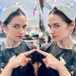 Melanie Scrofano Instagram - Can’t go to England without a headpiece try-on-a-thon.
