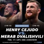 Merab Dvalishvili Instagram – Henry Cejudo and Merab Dvalishvili get their wish for a clash of contenders 🔥 #UFC298

🔗 FULL STORY IN BIO