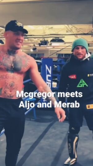 Merab Dvalishvili Instagram - Conor Mcgregor meets Merab and Aljamain Sterling

@thenotoriousmma 

#conormcgregor #thenotoriousmma #ufc #mma #mcgregor_billionaire_
