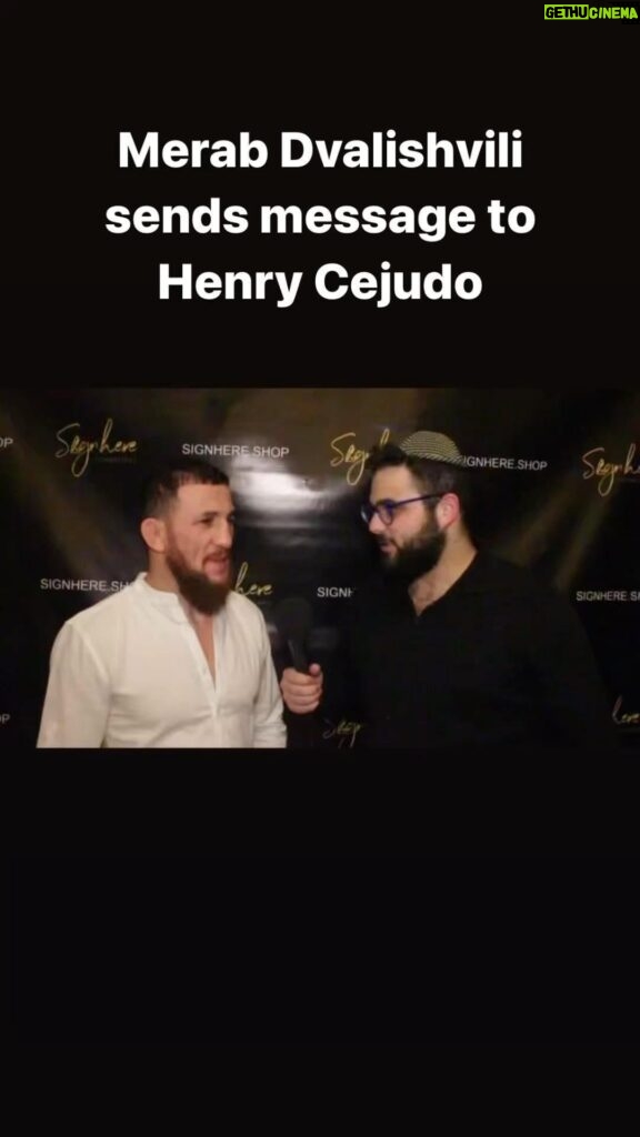 Merab Dvalishvili Instagram - Merab Dvalishvili calls out Henry Cejudo at the past Sign Here Signatures meet and greet in NYC and has some strong words for him. Full interview link in bio. #ufc #merabdvalishvili #henrycejudo #ufc299 #seanomalley #danawhite #signhere #ufcfighter #ufcfightnight #ufcgym #ufcpicks #georgian