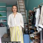 Mia Freedman Instagram - SHOULD I WEAR THIS? This outfit was a blast back to the past with a wrap skirt. Haven’t worn one in years and I’ve forgotten how great they are for adapting to your body shape. I bought this last week when I was in Bris from @leemathewsau and I had to try a couple sizes so that it wrapped enough not to flash vadge out of the split when I walked. Tried it with a tee but this old cream shirt looked better. Ditto these chunky shoes from @countryroad which are most most-worn shoe of the summer so far. Are you following @nothingtowearpod ? Run don’t walk 🏃🏻‍♀️🏃🏻‍♀️🏃🏻‍♀️