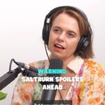 Mia Freedman Instagram - We have been BURSTING to talk about #Saltburn and now we finally have 😌 listen to the full episode at the link in our bio! #Saltburn #BarryKeoghan #JacobElordi #EmeraldFennell