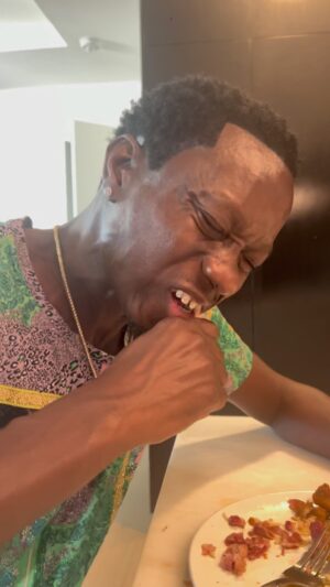 Michael Blackson Instagram - Work hard eat hard