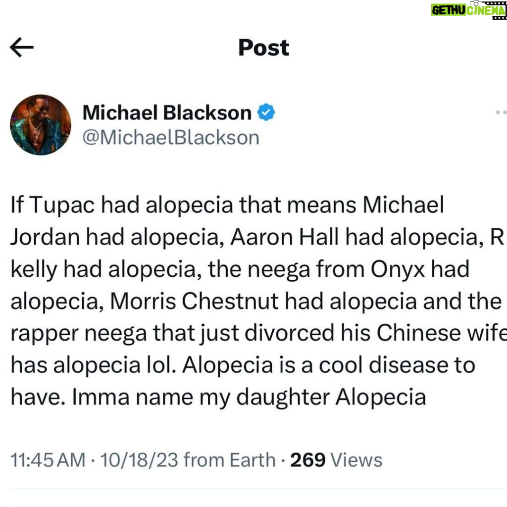 Michael Blackson Instagram - Tag anyone else you think has alopecia