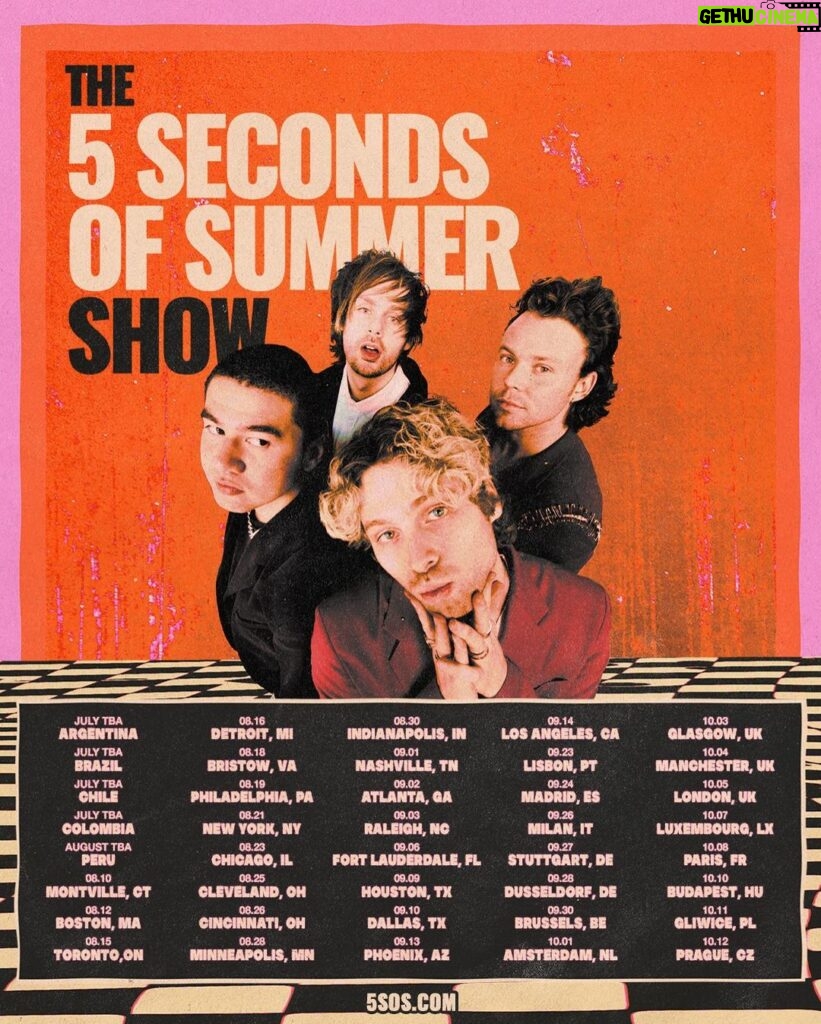 Michael Clifford Instagram - THE 5 SECONDS OF SUMMER SHOW see you later this year 🥰🖤🤍🖤🤍🖤🤍