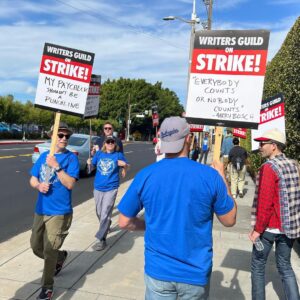 Michael Connelly Instagram - Walking the picket line with writers. I’ve been in the Guild 30 years. It protected me in my early years in Hollywood. Writers need a fair shake and that’s why I carry the sign. - MC
#wgastrong #wgastrike @wgawest @wgaeast