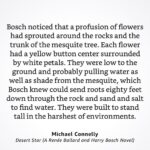 Michael Connelly Instagram – The Desert Star flower.