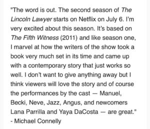 Michael Connelly Instagram - #thelincolnlawyer #mickeyhaller #thefifthwitness