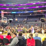 Michael Fishman Instagram – Had a great time @la_sparks game L.A. LIVE