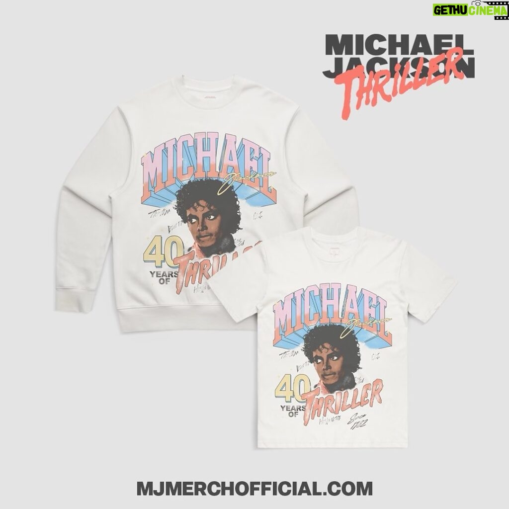 Michael Jackson Instagram - Unveiling Volume 2 of the newest @mjmerchofficial collection, inspired by the iconic Thriller album! Order now and receive in time for Halloween – the perfect way to celebrate the season in style while showing your love for the King of Pop.