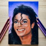 Michael Jackson Instagram - Eunice Mendoza (@EuniceArt_) shows off her Bad era portrait of Michael Jackson, made with colored pencils. You can share your Michael Jackson fan art by uploading it to his site. #MyMJFanArt