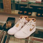 Michael Jordan Instagram - "Gold is part of my history and my identity.” ✨ - @rams_kay Meet the Women’s Air Jordan 1 High OG ‘White & Gold.’ Inspired by the iconic style, heritage and significance of gold to women around the world, as captured by Pakistan-born and NYC - raised photographer @rams_kay Dropping on 2.14