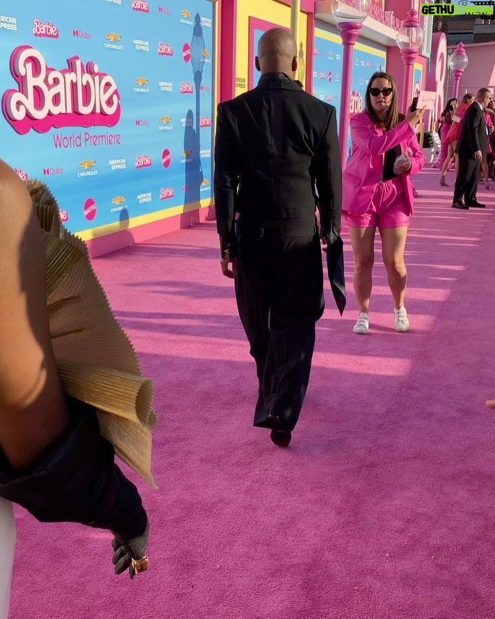 Michel Smith Boyd Instagram - Last night with BarbieEST dates ever 💕. Thank you @wbd and @hgtv! The #pink carpet and the trip to Barbieland was v dreamy💕 @barbie movie & #barbiedreamhousechallenge (6 days away!, 7/16, 8pm) . #msbhowtoluxury @anthonyelle @shabsmeltzer #hazel💕 Shrine Auditorium & Expo Hall